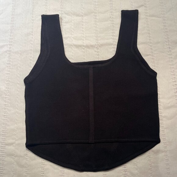 NEW Black crop top size L - Picture 2 of 5
